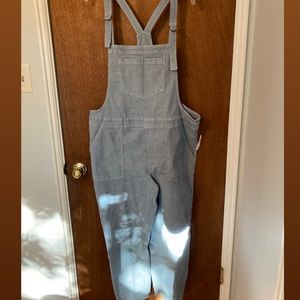 light blue aerie corduroy overalls!